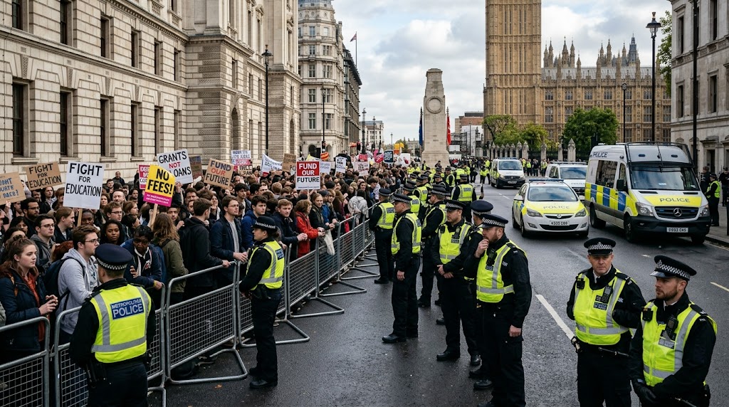London Police Impose Strict Conditions on Student March as Officers Prepare for Central London Protest