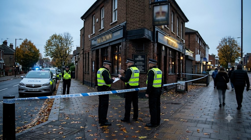 London Police Launch Manhunt After Fatal Enfield Pub Shooting