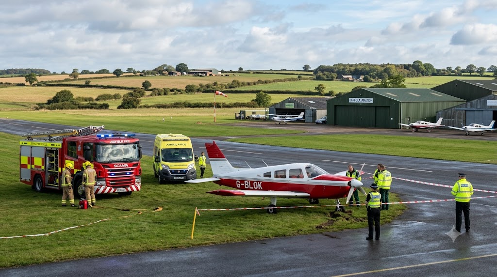 Three Injured After Light Aircraft Crashes at Suffolk Aerodrome